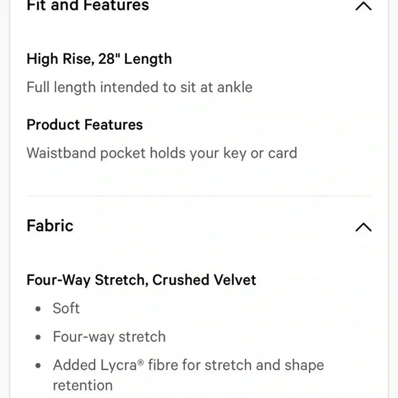 LULULEMON WUNDER LOUNGE HR TIGHT CRUSHED VELVET 28" - Picture 9 of 10